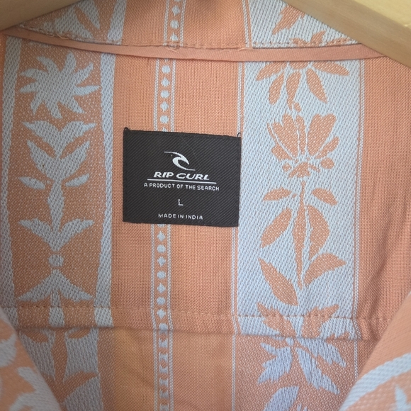 Dusty Rose RIP CURL TOPANGA VERT STRIPE SHIRT - Picture 3 of 10